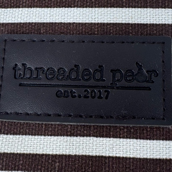 Threaded Pear Striped Tote Bag with Rope Handles‎ - Picture 8 of 8